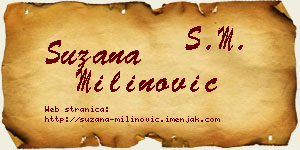 Suzana Milinović vizit kartica